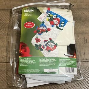 Bucilla Felt Stocking 86441 Fun In The Snow 16 Inch